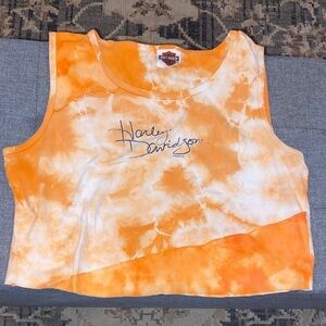 Harley Davidson, size xxl, orange tie-dye